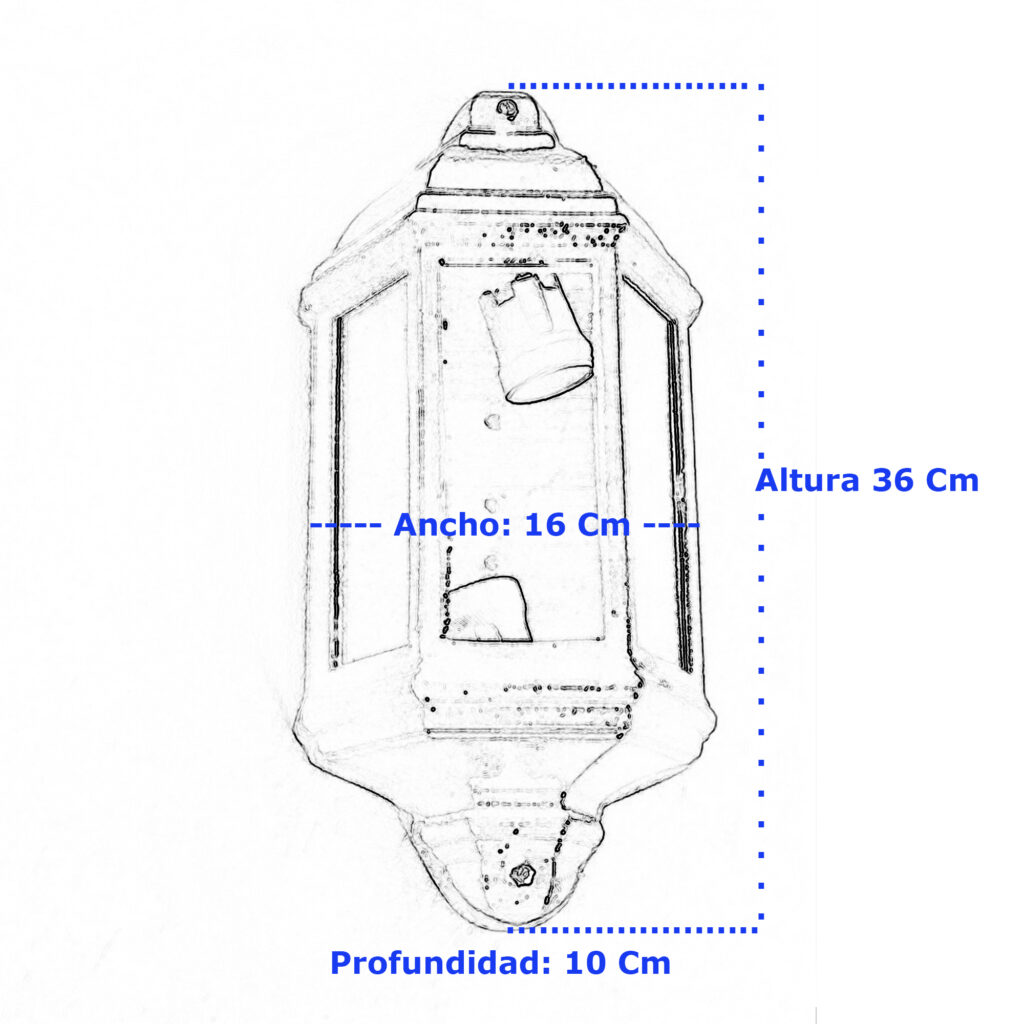 Farol Colonial De Fundici N De Aluminio Luces Vidrio Transl Cido