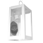 Farol de Chapa Colonial Rectangular Chico (5) Vidrio Liso Transparente - Apto Led (E27)
