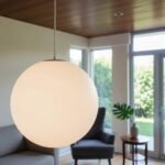 Colgante Globo Esfera 50 Cm. PVC Opal  Antivandalismo - Apto Led (E27)