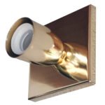 Spot Camarín Aplique de Pared 1 Luz Base Cuadrada Metalizado - Apto Led (E27)