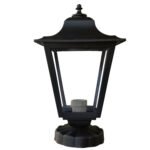 Farol Colonial Plástico 4 Caras Exterior para Pilar - Apto Led (E27)