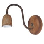 Aplique Spot De Pared Signo Base Redonda Moderno Retro Vintage Símil Óxido - Apto Led (E-27)