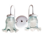 Aplique Spot De Pared Signo Base Redonda 2 Luces con Tulipa Española (Magui) Moderno Retro Vintage - Apto Led (E-27)