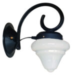 Farol Ménsula Colonial Fundición Aluminio y Vidrio Trompo1 (8x15) - Apto Led (E27)