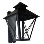 Farol de Chapa Colonial Casa Grande (12) de Pared Vidrio Transparente - Apto Led (E27)