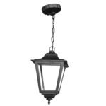 Farol Colonial Plástico 4 Caras Exterior Colgante - Apto Led (E27)