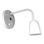 Aplique Spot Recto Tipo Velador de Pared Base Redonda con Tecla Incorporada Retro Moderno Vintage - Apto Led - (E27)