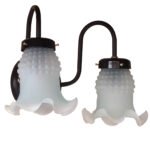 Aplique Spot De Pared Signo Base Redonda 2 Luces con Tulipa Española (Magui) Moderno Retro Vintage - Apto Led (E-27)