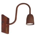 Aplique Spot De Pared Signo Base Cuadrada Moderno Retro Vintage Símil Óxido - Apto Led (E-27)