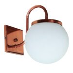 Aplique Spot Signo de Pared Base Cuadrada Globo 8x15 Opal Metalizado Moderno Vintage - Apto Led (E27)