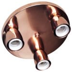 Spot Camarín Aplique de Pared 3 Luces Base Redonda Metalizado - Apto Led (E27)