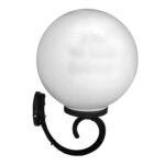 Farol Colonial de Fundición de Aluminio con Globo 30 Cm PVC Antivandalismo - Apto Led (E27)