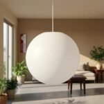 Colgante Globo Esfera 40 Cm. PVC Opal  Antivandalismo - Apto Led (E27)