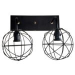 Aplique Spot De Pared 2 Luces Recto Átomo Orbital Mini (15) Moderno Retro Vintage - Apto Led (E-27)