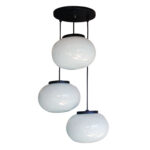 Colgante Honguito de Vidrio Opal 3 Luces Moderno - Apto Led (E27)