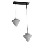 Colgante Trompo 1 de Vidrio 2 Luces Moderno - Apto Led (E27)