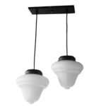 Colgante Trompo 2 de Vidrio 2 Luces Moderno - Apto Led (E27)