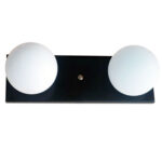 Spot Camarín Aplique de Pared 2 Luces Con Globo 5x10 - Apto Led (GZ9)
