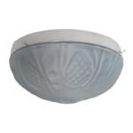 Plafón Chapa Grande (20) Cromado 2 Luces Vidrio Ananá Satinado - Apto Led - E27