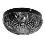 Plafón Chapa Grande 2 Luces Vidrio Ananá Transparente Apto Led - E27