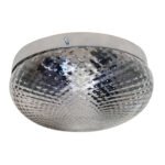 Plafón Chapa Grande (20) Cromado 2 Luces Vidrio Boina Veneciana - Apto Led - E27