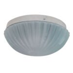 Plafón Chapa Grande (20) Cromado 2 Luces Vidrio Estrella Satinado - Apto Led - E27