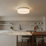 Plafón Chapa Grande (25) Cromado Vidrio Satinado - Apto Led