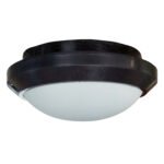 Plafón Soffit 1 Luz Vidrio Satinado Apto Exterior - Apto Led E27