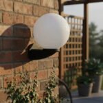 Farol Exterior Ménsula Policarbonato Globo Ø20 Cm - Apto Led