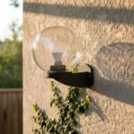Farol Exterior Ménsula Policarbonato Globo Ø25 Cm - Apto Led