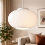 Colgante Globo 1 Luz 2 Bocas (3) Vidrio Opal Moderno - E27