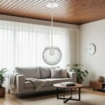 Colgante Globo de Vidrio 8x15 Transparente 1 Luz Esfera Moderno - Apto Led (E27)