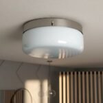 Plafón Chapa Chico (15) Cromado Vidrio Opal - E27 Apto Led