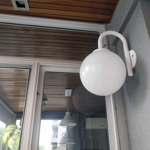 Aplique Globo Pared Exterior Decorativo Antivandalismo 1 Luz - Imagen 9