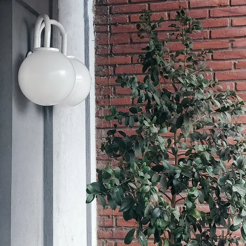 Aplique Globo Pared Ext. Decorativo Antivandalismo 2 Luces - Imagen 10