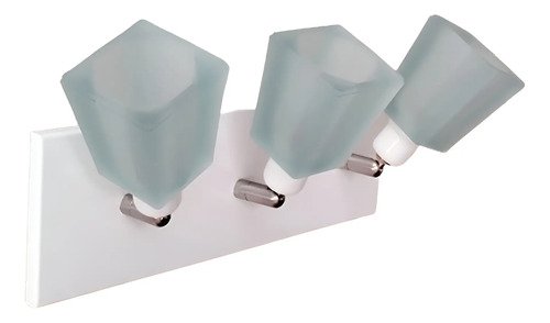 Aplique Spot Cubeto Base Rectangular Mov De Niquel 3 Luces - Imagen 9