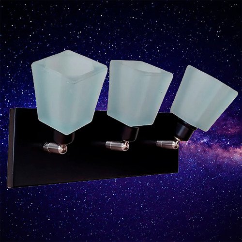 Aplique Spot Cubeto Base Rectangular Mov De Niquel 3 Luces - Imagen 4
