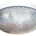Plafón Chapa Grande 2 Luces Vidrio Veneciano Transparente