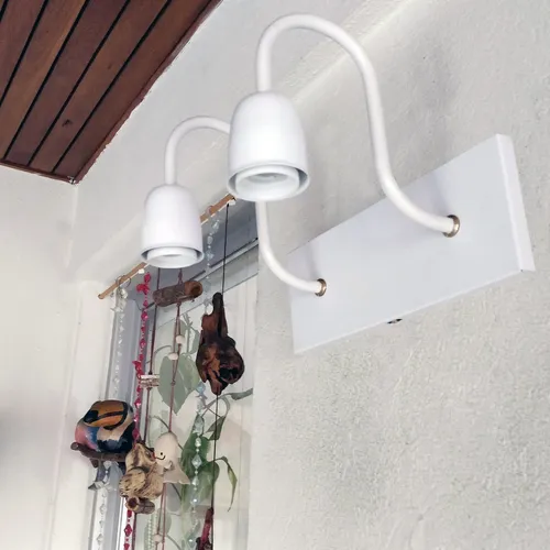 Spot Signo Rectangular Aplique Pared Moderno Vintage 2 Luces - Imagen 2