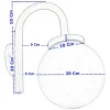 Aplique Globo Jardín 20 Cm Decorativo Antivandalismo 1 Luz - Thumbnail Image 2
