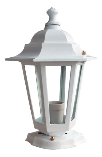 Farol Colonial 6 Caras Fundición Aluminio Para Pilar Chico - Imagen 30