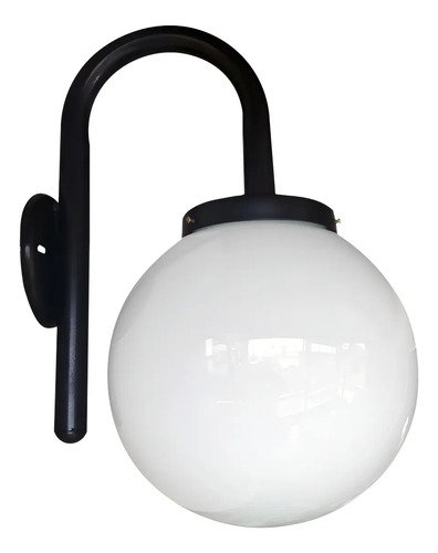 Aplique Globo Vidrio Opal 12x25 Cm Con Caño Ménsula - E27 - Imagen 3
