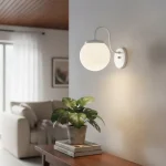 Spot Aplique Pared Moderno Vintage Globo Opal Apto Led E27