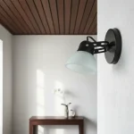 Aplique Spot Metálico 1 Luz Tulipa De Vidrio - E27
