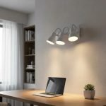 Aplique Spot Económico De Chapa 3 Luces Base Rectangular