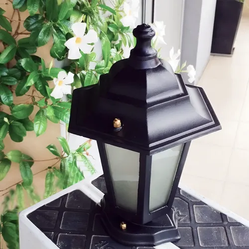 Farol Colonial 6 Caras Fundición Aluminio Para Pilar Chico - Imagen 25