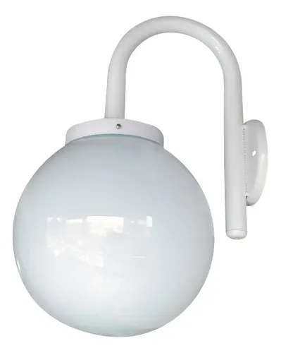 Aplique Globo Vidrio Opal 12x25 Cm Con Caño Ménsula - E27 - Imagen 13