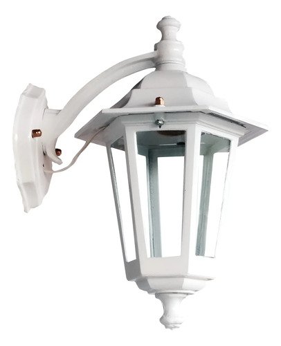 Farol Colonial De Pared 6 Caras Chico Fundición De Aluminio - Imagen 1