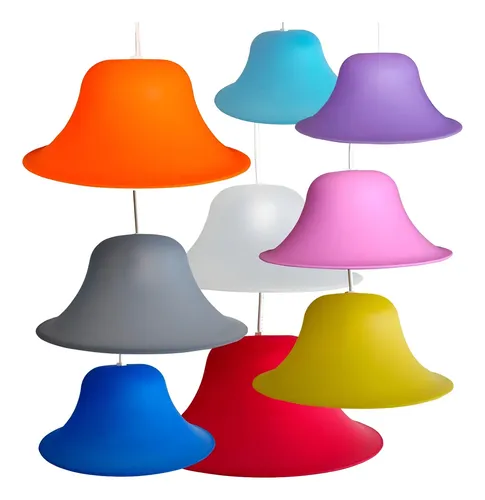 Lamparas Colgantes Juveniles Pvc 25cm Traslucidos Apta Led - Imagen 1