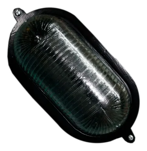 Plafón De Fundición Aluminio Ovalado Grande Con Aro - Imagen 6